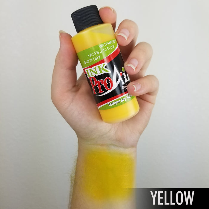 Yellow ProAiir INK Alcohol Based Airbrush Body Paint  2oz