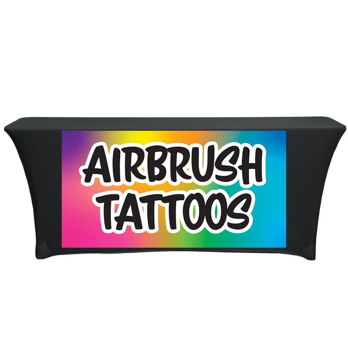 Airbrush Tattoos Banner 4x2ft for Table Display