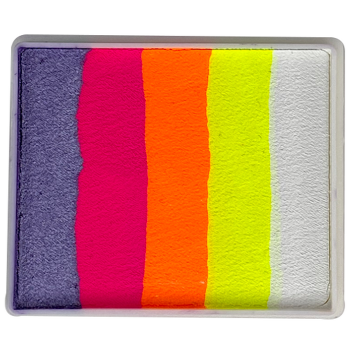 fabulously fierce Rainbow cake face paint by DFX