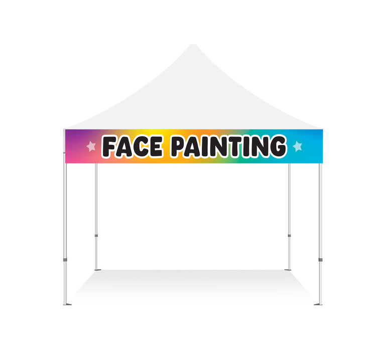 Face Painting Banner 1x10ft Festival Tents