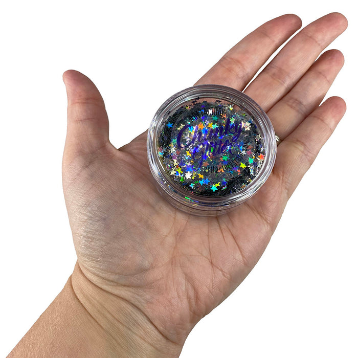 Loose Chunky Glitter - Silver Stars • Art Factory