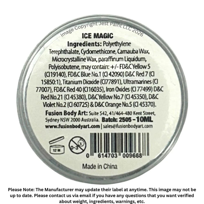 Fusion Body Art | Glitter Creams - Ice Magic 10ml