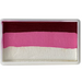 red pink and white face paint one stroke
