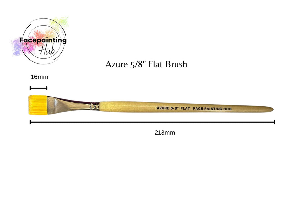 Face Painting Hub Azure Brush - 5/8" Flat Brush