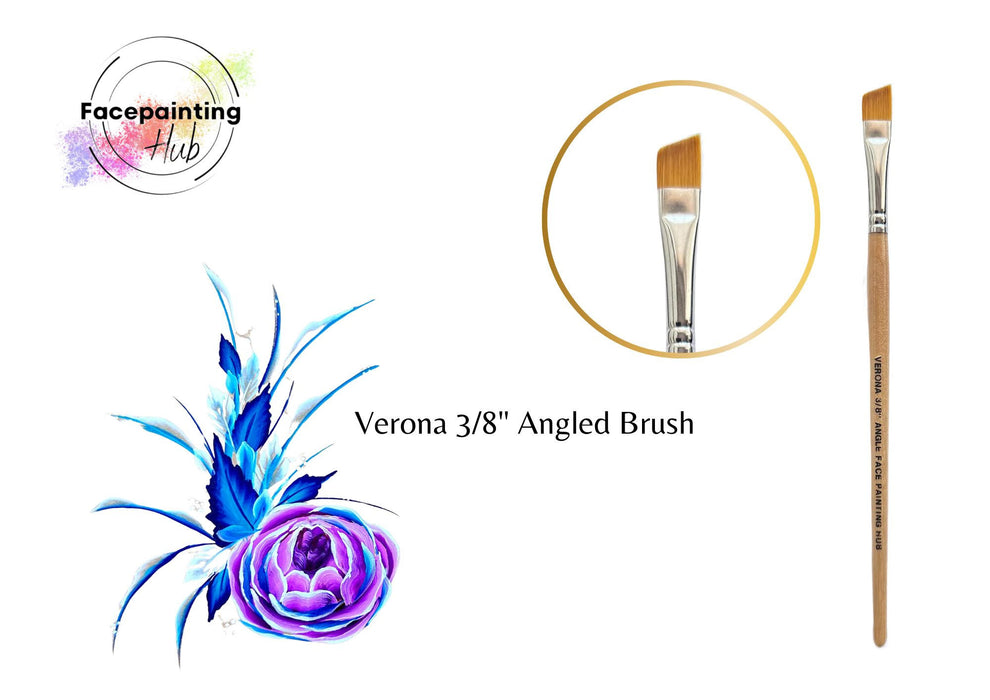 Face Painting Hub Verona Brush - 3/8" Angle Brush