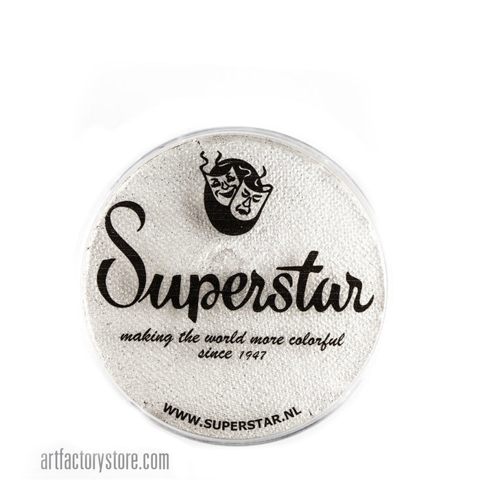 Silver White Shimmer with Glitter -16gr Superstar Face Paints #065