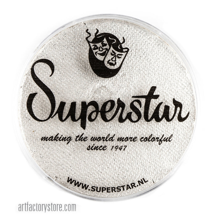 Silver White Shimmer with Glitter - 45gr Superstar Face Paints #065
