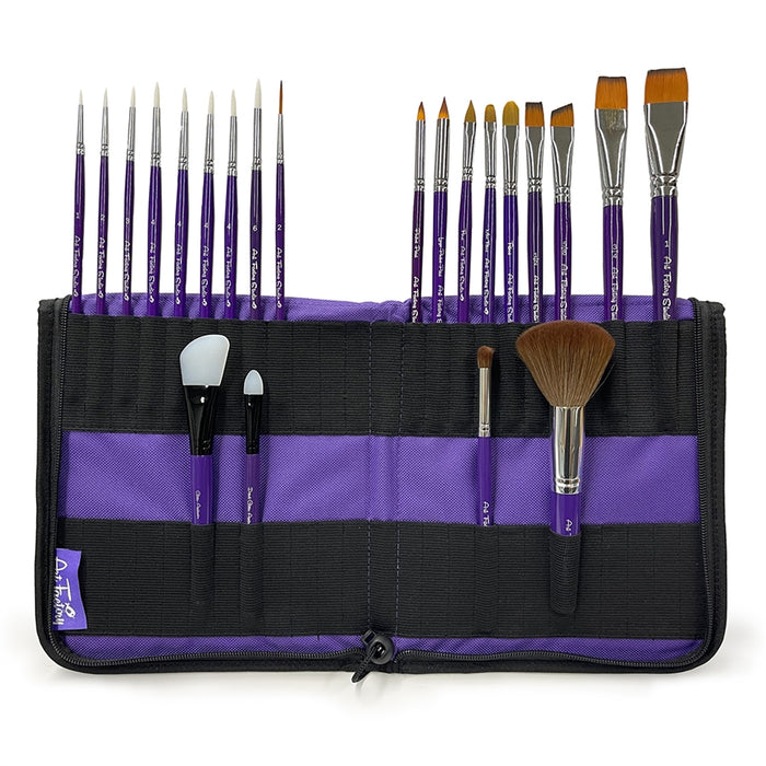 Purple 50 Brush Easel & Carrying Case by the Art Factory