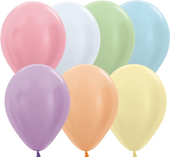 11" Pearl Assortment Betallic Balloons 100pk