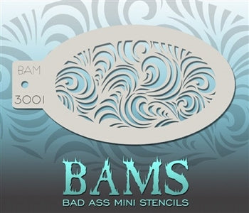 3001 - BAD ASS Stencil - Swirls