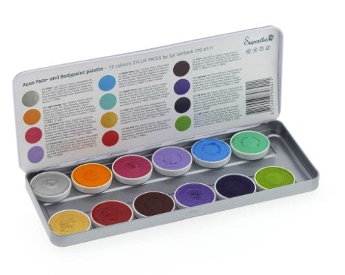 Superstar Face Paint - Palette - 12 Bright colors