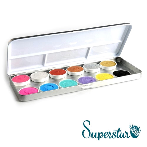 Duo Shimmer & Pastel Palette - Superstar face Paints - 12 Colors