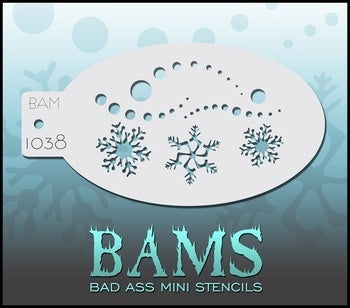 1038- BAD ASS Stencil - Snowflakes
