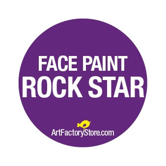 Button: Face Paint Rock Star