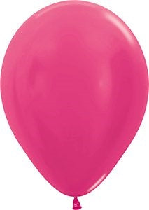 11" Metallic Fuchsia Betallic Balloons 100pk