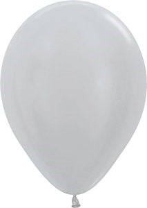 11" Metallic Silver Betallic Balloons 100pk