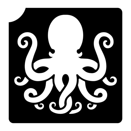 Octopus three-layer stencil for face paint and body art, perfect for underwater-themed parties and festivals. Glitter tattoos last 3-7 days.