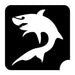 Dynamic shark tattoo stencil for face paint, body art and glitter tattoos, ideal for parties and festivals, with glitter tattoos lasting 3-7 days.