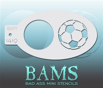 1419 - BAD ASS Stencil - Soccer Ball
