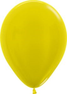 11" Metallic Yellow Betallic Balloons 100pk