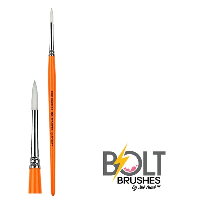 #4 Bolt Face Painting Brushes Crisp Line by Jest Paint