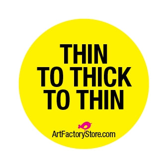 Button: Thin To Thick To Thin