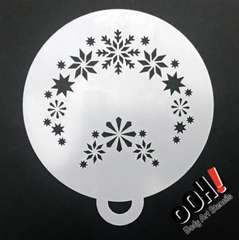 C05 Snowflake Flip Ooh! Face Painting Stencil 1