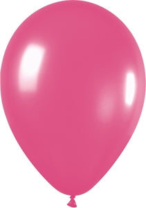 11" Deluxe Fuchsia Betallic Balloons 100pk