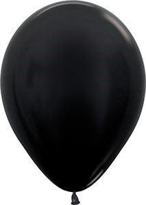 11" Metallic Black Betallic Balloons 100pk