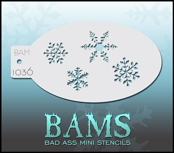 1036- BAD ASS Stencil - Snowflakes