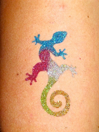 colorful gecko tattoo