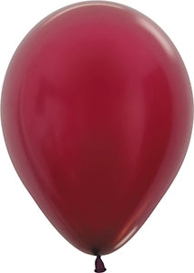 11" Metallic Burgundy Betallic Balloons 100pk