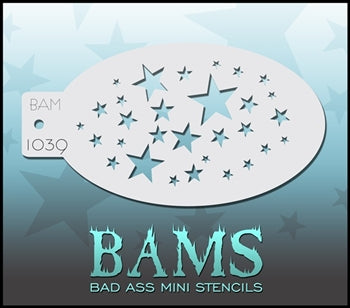 1039- BAD ASS Stencil - Stars