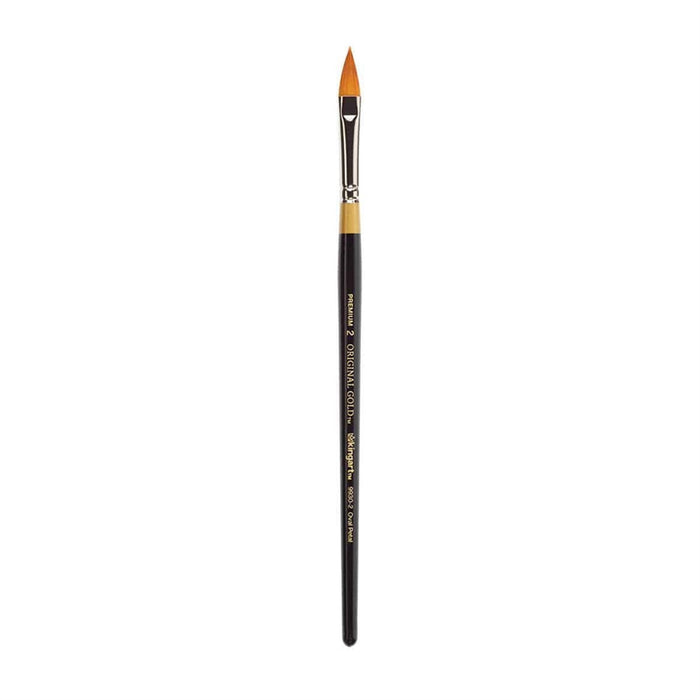 KingArt Face Painting Brush - Original Gold 9930 Series - Golden Talon Oval Floral Petal #2