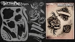 Tattoo Pro Stencils by Wiser - Roses & Scrolls Stencil