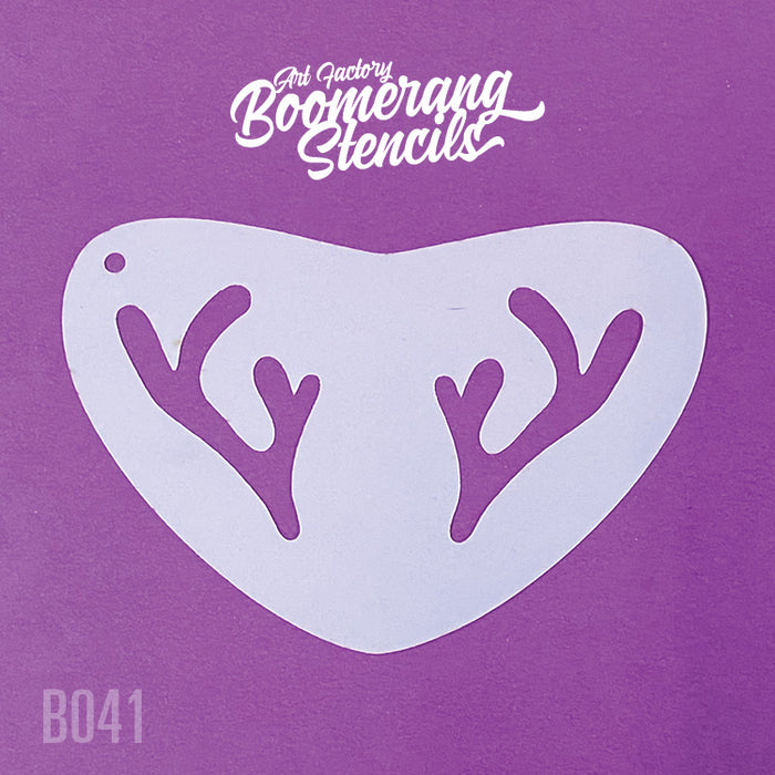 Deer antler boomerang stencil 