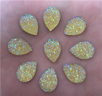 78 Art Factory Gems - Yellow Sugar Crystal Gems - 14mm (Aprox 20)
