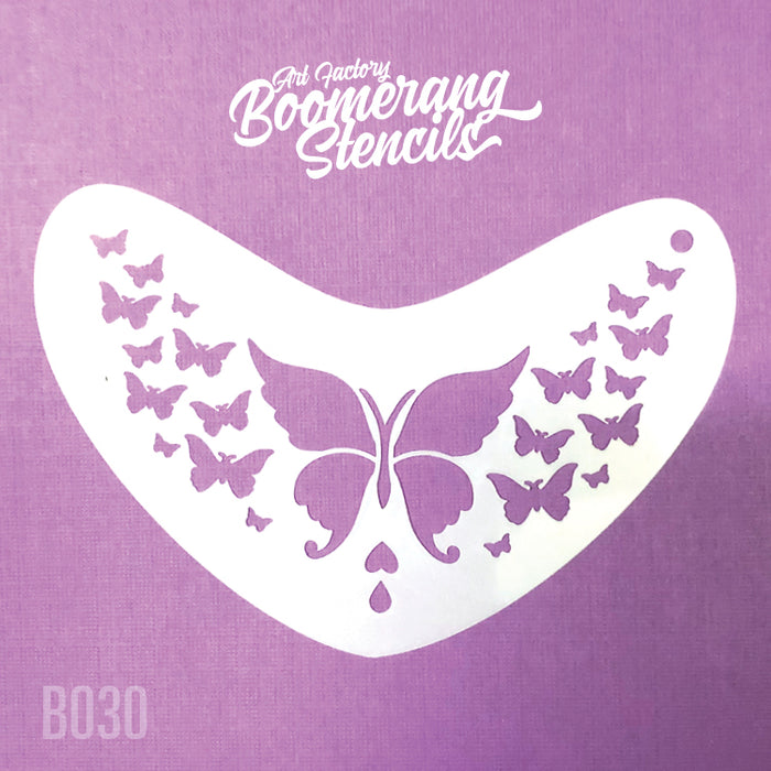 Butterfly Boomerang Stencil by the Art factory