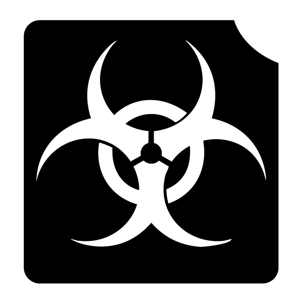 Art Factory Glitter Tattoo Stencil 600 Biohazard Set of 5 — www