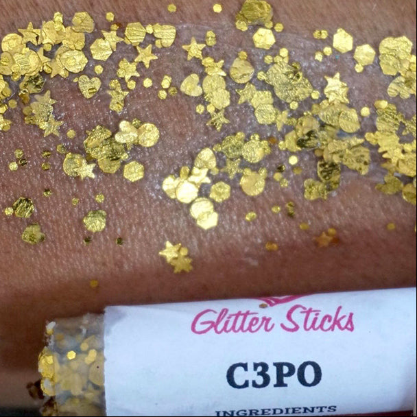 Creative Faces Glitter Sticks - C3PO