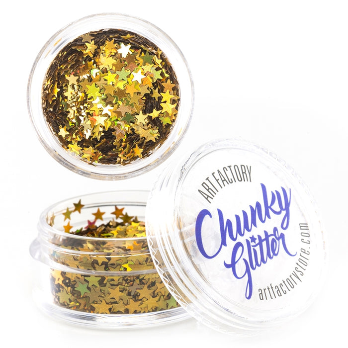 Chunky Glitter - Gold Stars