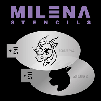 Milena Double Stencil - Friendly Dragon