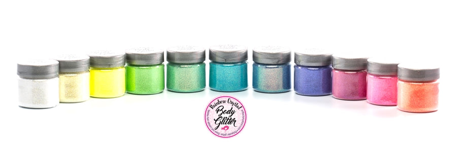 11-Set Rainbow Crystal Body Glitter In 1oz Jars