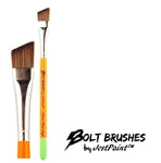 Bolt brush medium firm angle for one stroke roses and butterflies face painting with thick handle