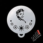 Snowflake Queen flip face Paint Stencil for face painting and airbrush tattoos