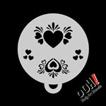 Magic Heart flip face Paint Stencil for face painting and airbrush tattoos