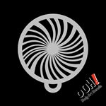 Space Swirl flip face Paint Stencil for face painting and airbrush tattoos