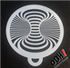 Optical Illusion Swirl ooh!  flip face Paint Stencil for face painting and airbrush tattoos