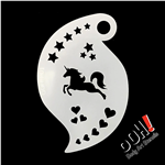 Unicorn Storm face Paint Stencil for face painting and airbrush tattoos