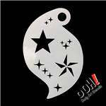 3-D Star Storm face Paint Stencil for face painting and airbrush tattoos